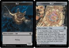 Bat (0006) // Map (0017) Double-Sided Token - Foil